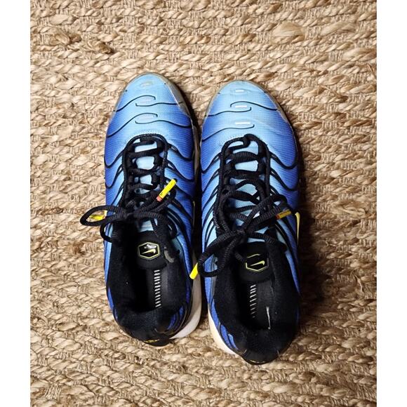 Nike Air Max Plus Tn Hyper Blue Black White Yellow Men Size 8 2014 Rare!!
